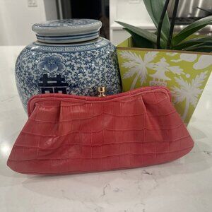 Banana Republic:  Pink leather clutch